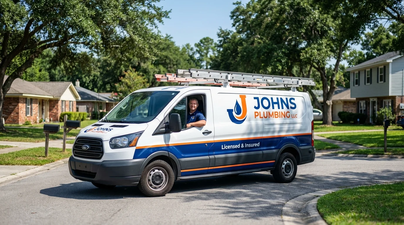 Johns Plumbing LLC service van in Glencoe, IL