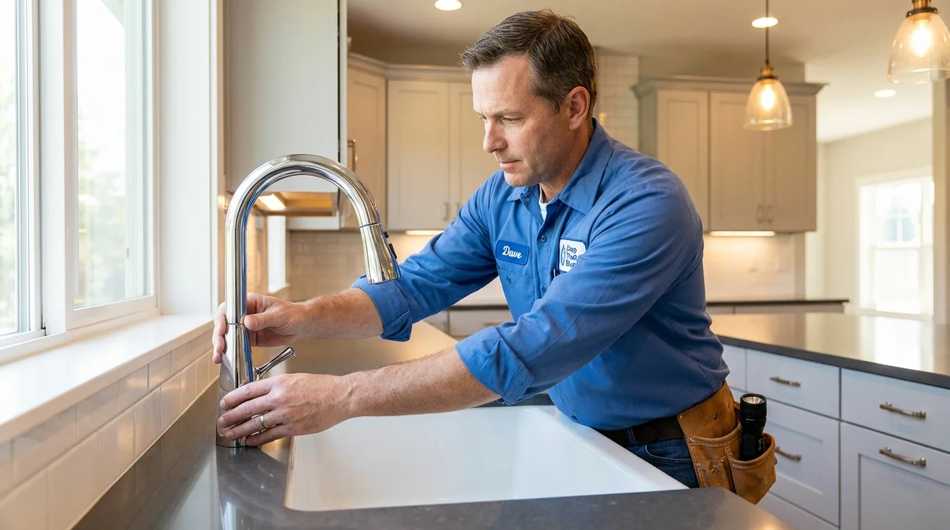 Kitchen faucet installation by Johns Plumbing LLC in Glencoe