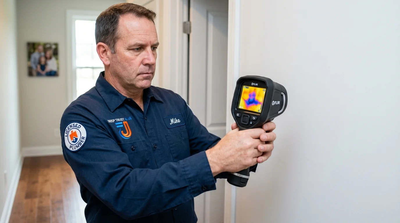 Thermal imaging leak detection by Johns Plumbing LLC in Glencoe